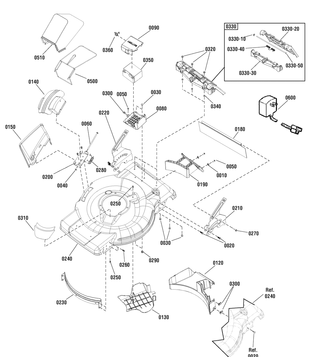 Deck Group (7501605) Diagram and Parts List for 7800809-JS46S 2011 Briggs and Stratton Lawn Mower